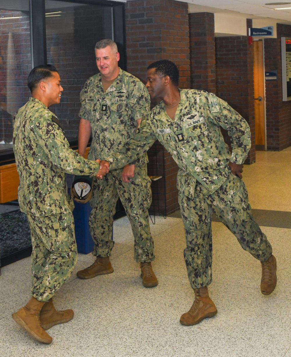 Force Master Chief PatrickPaul Mangaran visits NMCCL during Chief Season