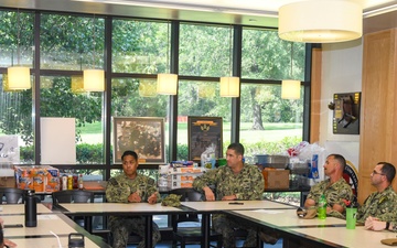 Force Master Chief PatrickPaul Mangaran visits NMCCL during Chief Season