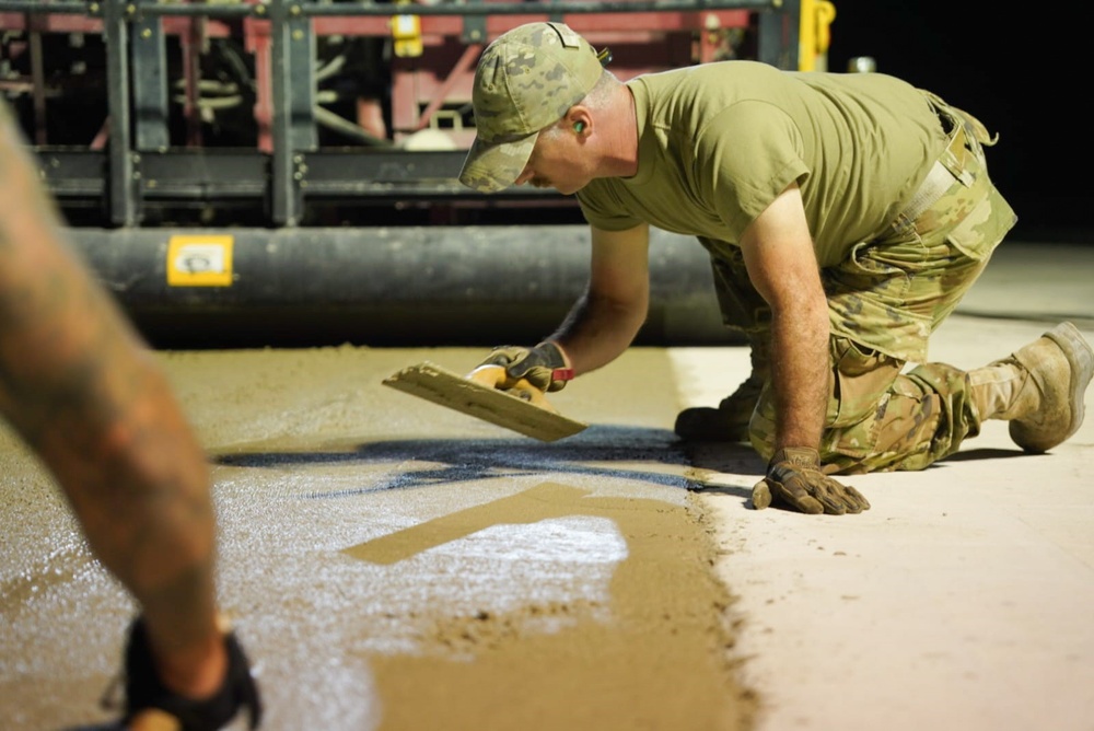 Missouri Airmen pour concrete for new RADR training pad in Pennsylvania