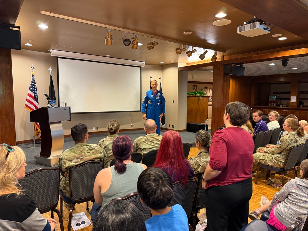USSF Guardian and Crew-9 Commander Brig. Gen. Nick Hague shares ISS Experience with Peterson SFB