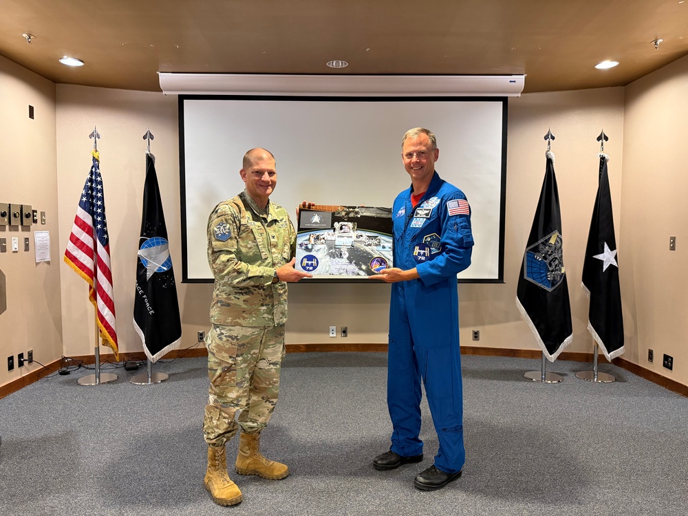 USSF Guardian and Crew-9 Commander Brig. Gen. Nick Hague shares ISS Experience with Peterson SFB