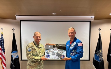 USSF Guardian and Crew-9 Commander Brig. Gen. Nick Hague shares ISS Experience with Peterson SFB
