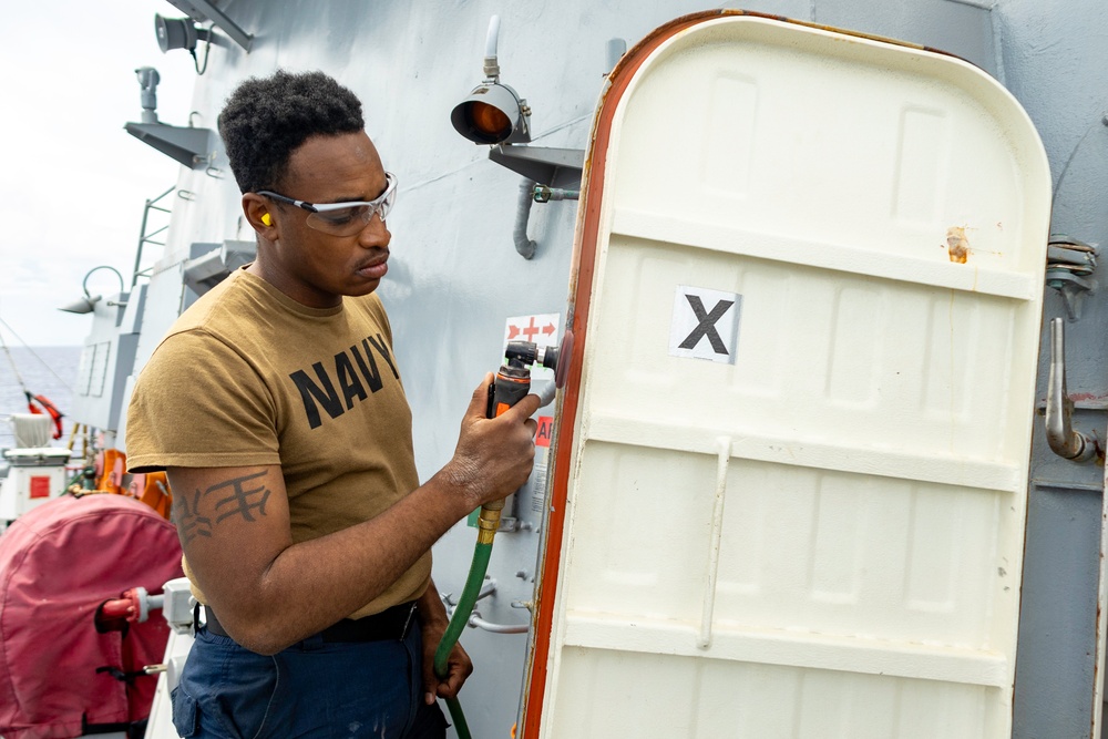 USS Carl M. Levin Manages Ship Preservation