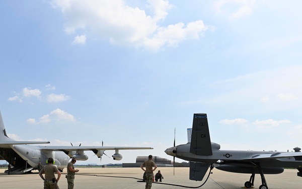 USMC refuels California Air Guard MQ-9 at Gwangju for the first time