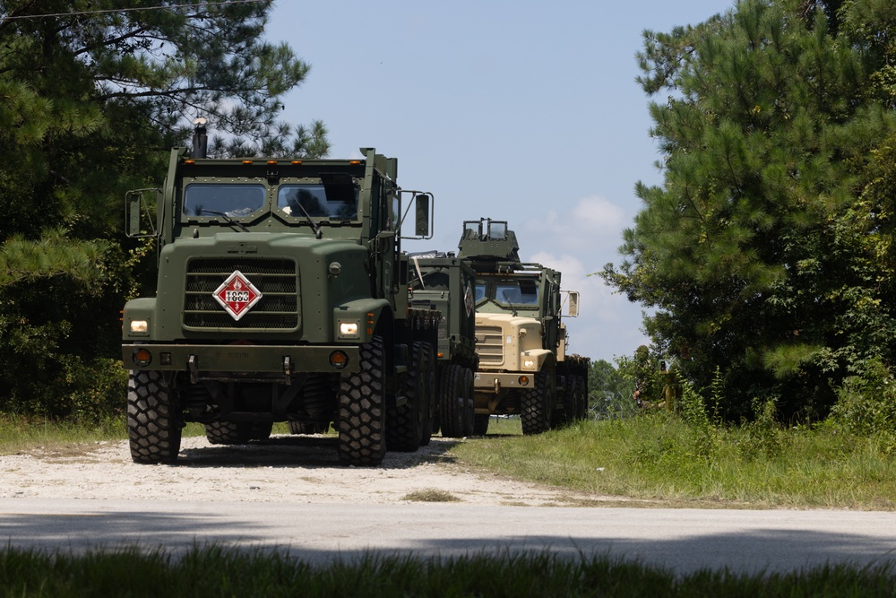 CLB-24 battalion field exercise: fuel convoy