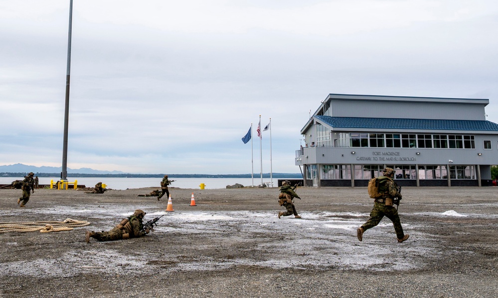 U.S. Marines and Coast Guardsmen conduct port seizure during Arctic Edge 2025