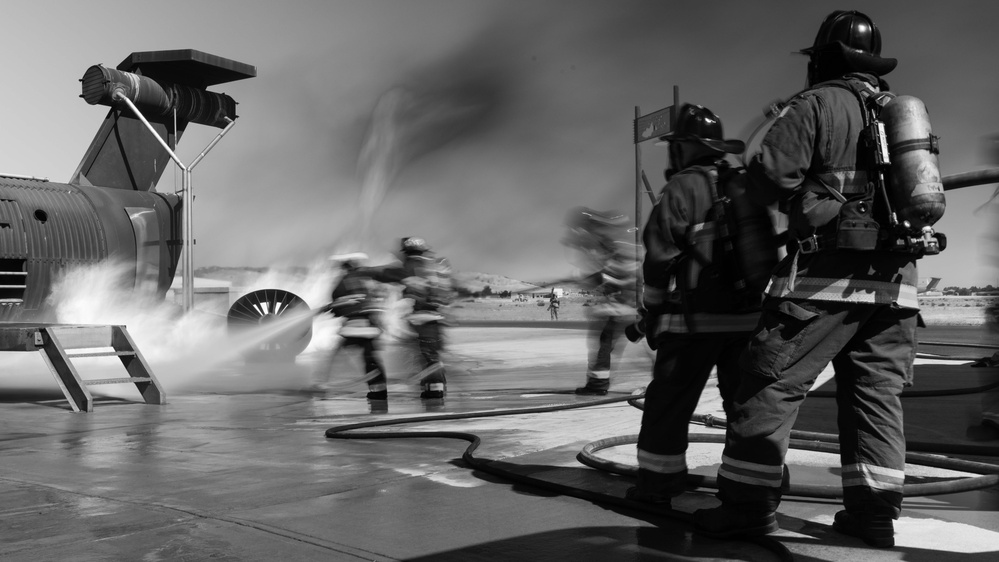 Team Travis trains with SFO firefighters in aircraft rescue