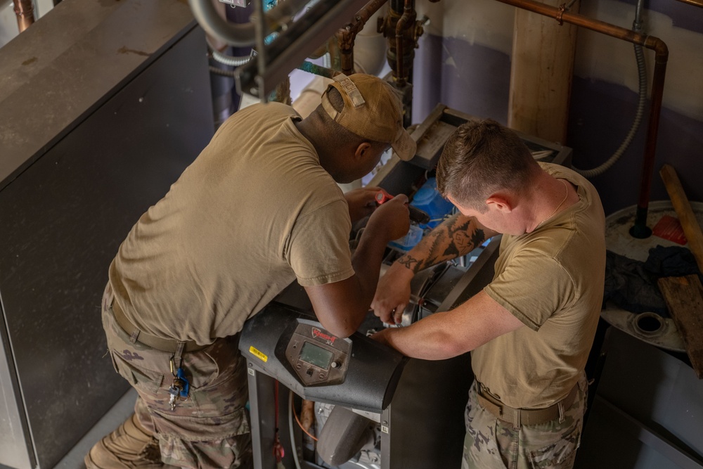 Turn up the heat: HVAC Airmen perform preventative maintenance
