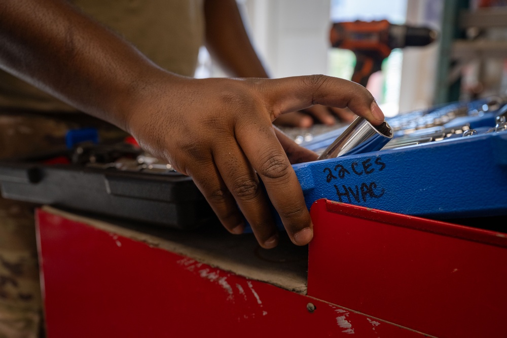 Turn up the heat: HVAC Airmen perform preventative maintenance