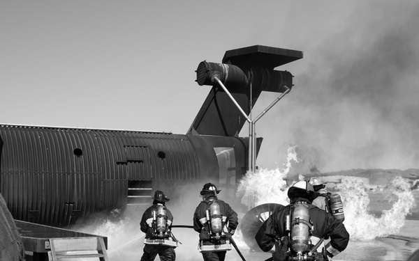 Team Travis trains with SFO firefighters in aircraft rescue