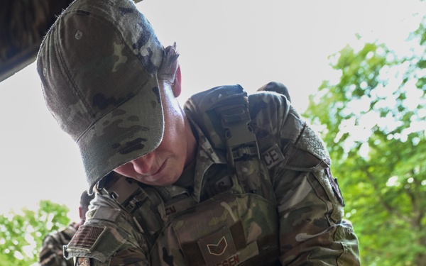 In it together: Maintainers crank through security forces course