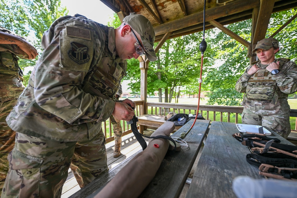 In it together: Maintainers crank through security forces course