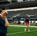 U.S. Army Soldiers take part in the USAA Salute to Service Boot Camp