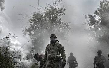 351st Ordnance Company Provide Smoke Coverage For Engineers
