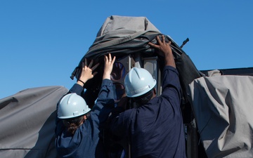 Ronald Reagan Sailors Perform IFLOLS Maintenance