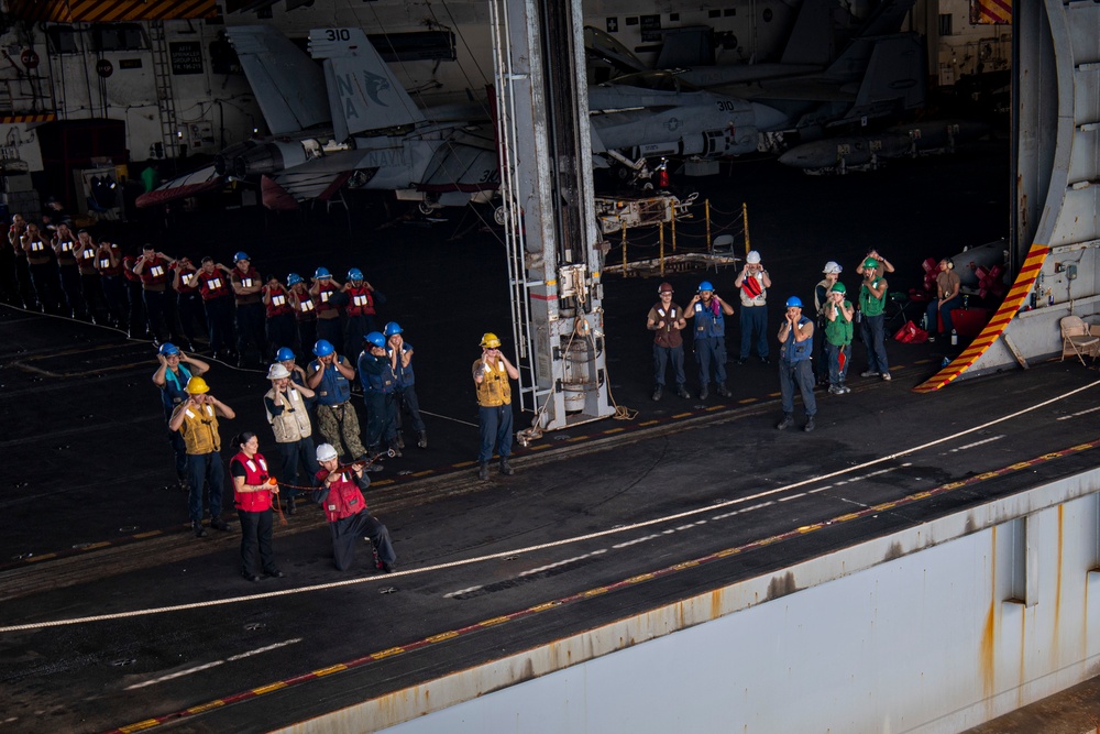 Nimitz Conducts a Replenishment-at-Sea