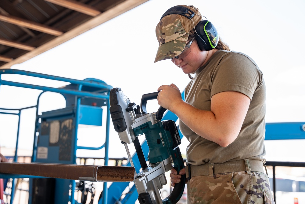Structural journeymen make repairs to Cannon Air Force Base Structural journeymen make repairs to Cannon Air Force Base
