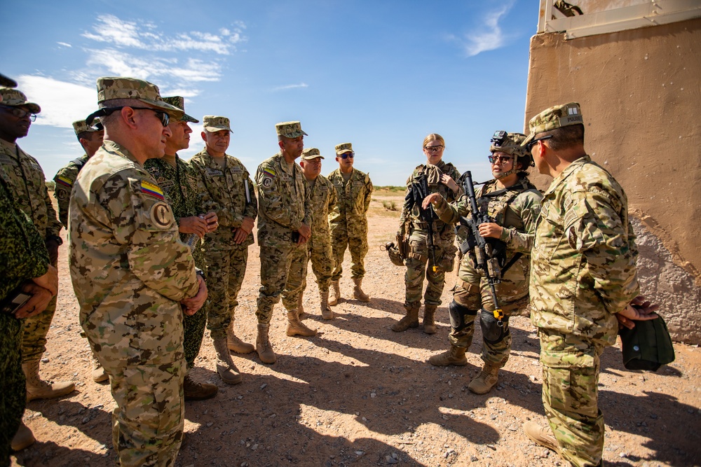 PISAJ 21 class visit Desert Defender Readiness Training Center observing readiness training