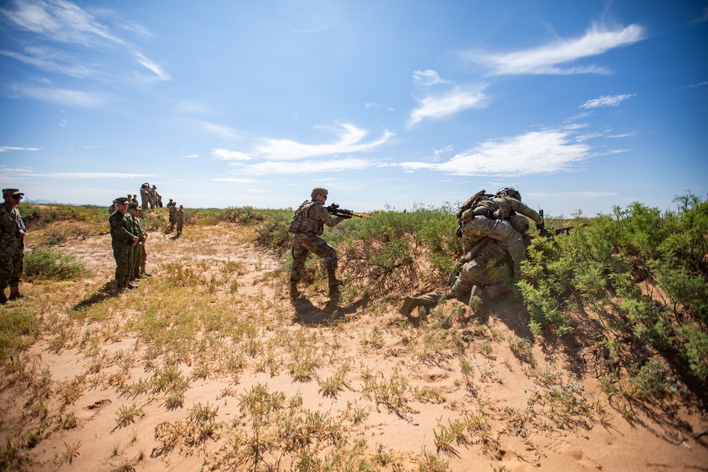 PISAJ 21 class visit Desert Defender Readiness Training Center observing readiness training