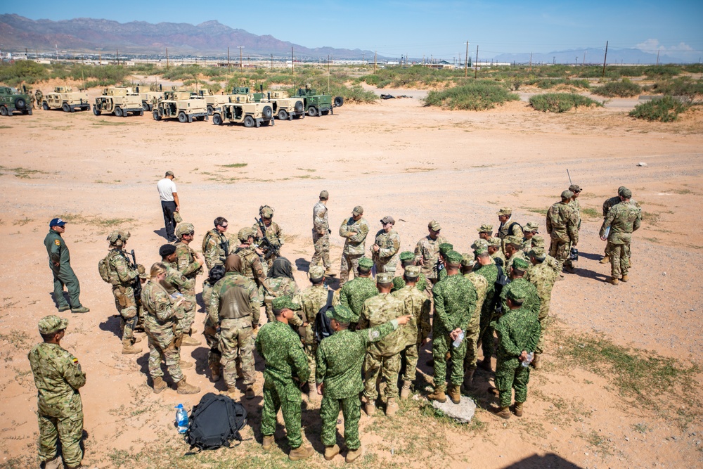 PISAJ 21 class visit Desert Defender Readiness Training Center observing readiness training