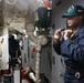 Frank E. Petersen Jr. conducts damage control exercise