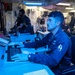 Frank E. Petersen Jr. conducts damage control exercise