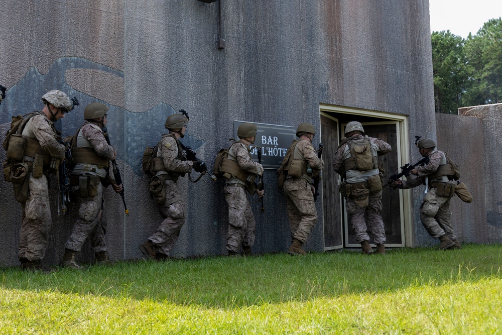 U.S. Marines with II MSB Participate in the Outdoor Infantry Immersion Trainer