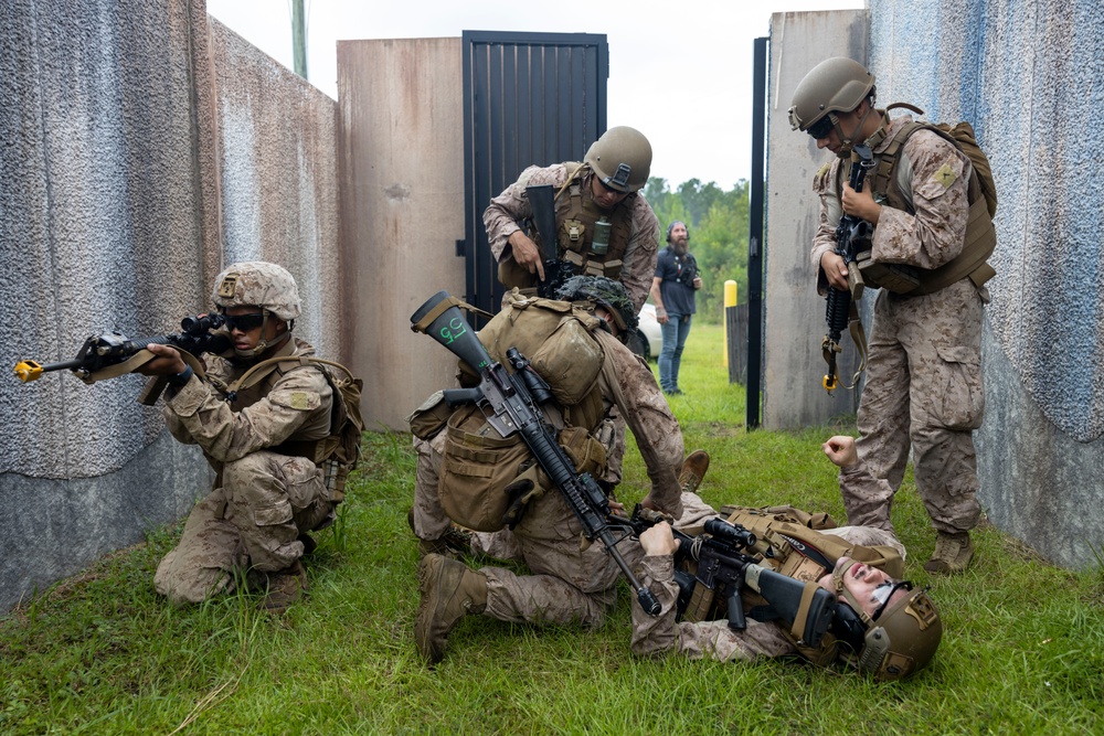 U.S. Marines with II MSB Participate in the Outdoor Infantry Immersion Trainer