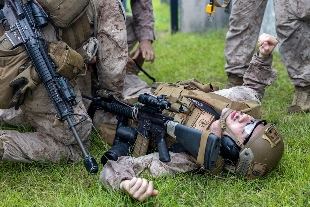 U.S. Marines with II MSB Participate in the Outdoor Infantry Immersion Trainer
