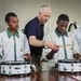 Drummer teaches class