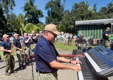 Keyboardist plays in Papua New Guinea