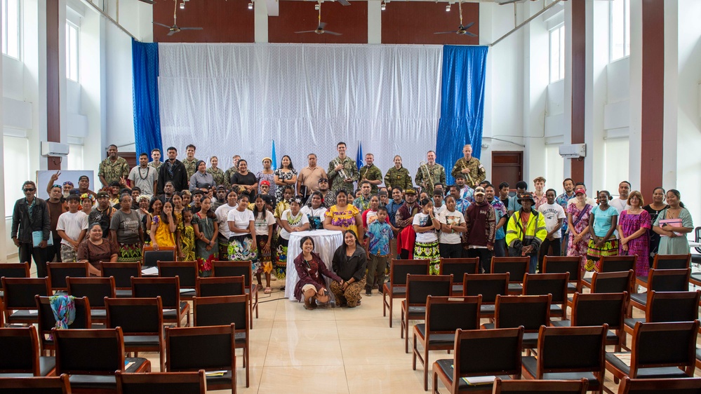 Pacific Partnership 2025 multinational servicemembers participates in a Youth Conference at Chuuk State Auditorium August 19, 2025