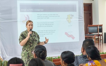 Pacific Partnership 2025 multinational servicemembers participates in a Youth Conference at Chuuk State Auditorium August 19, 2025