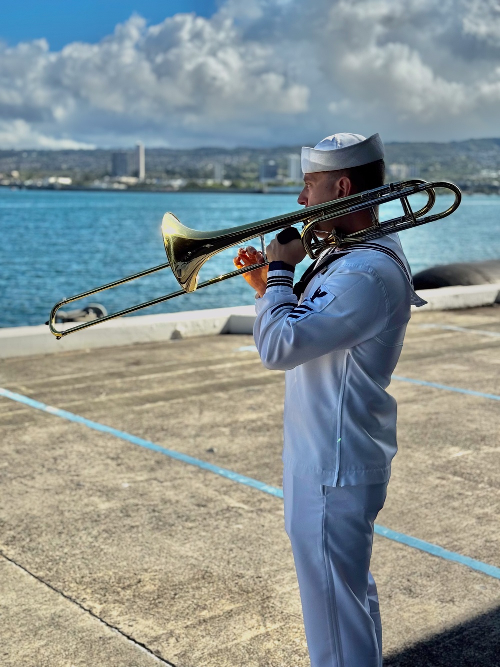 Trombonist Warms Up in Honolulu