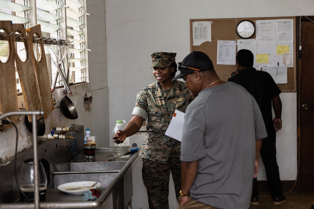Koa Moana 25 Sailors Conduct Food Inspection