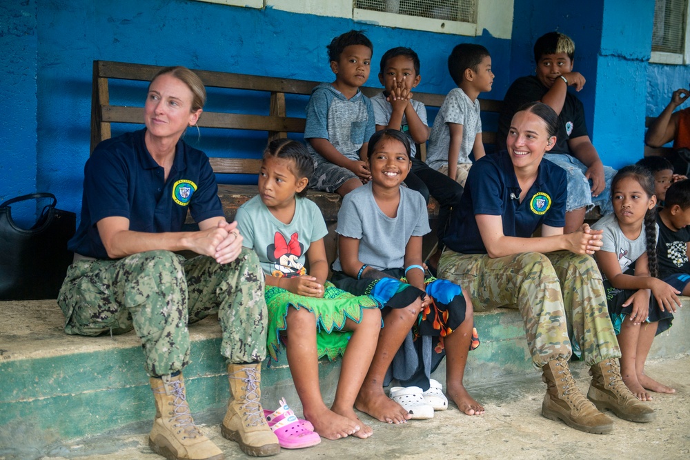 Pacific Partnership 2025 Multinational Band Performs for Local Children in Chuuk, Federated States of Micronesia August 2025