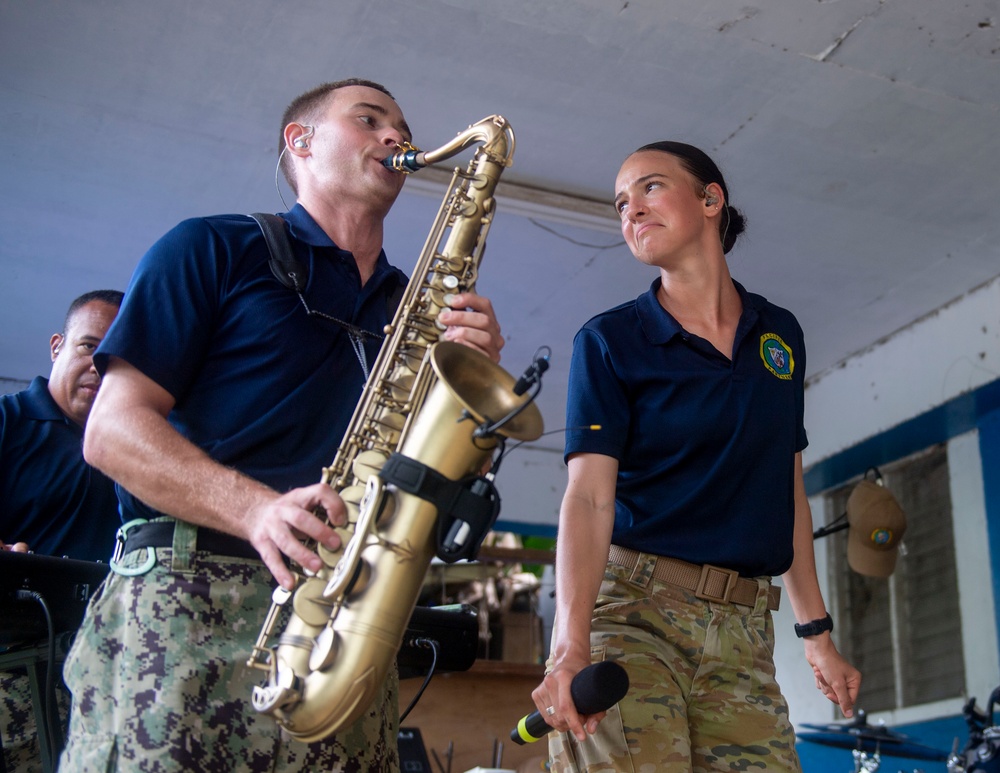 Pacific Partnership 2025 Multinational Band Performs for Local Children in Chuuk, Federated States of Micronesia August 2025