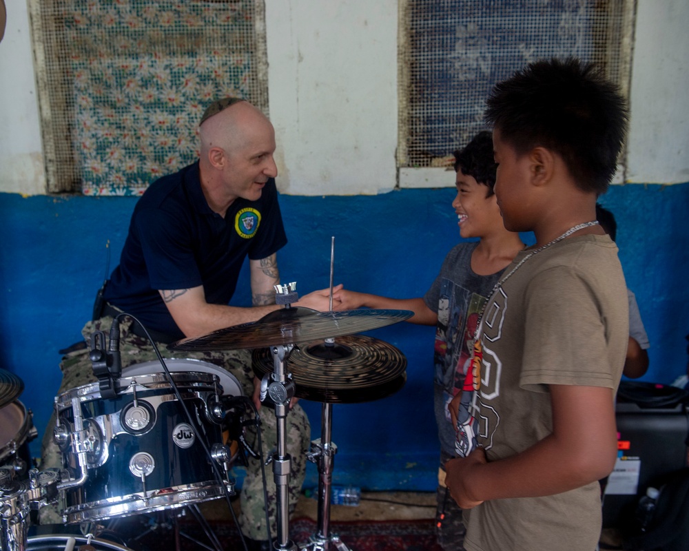 Pacific Partnership 2025 Multinational Band Performs for Local Children in Chuuk, Federated States of Micronesia August 2025