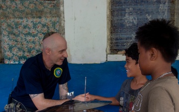 Pacific Partnership 2025 Multinational Band Performs for Local Children in Chuuk, Federated States of Micronesia August 2025