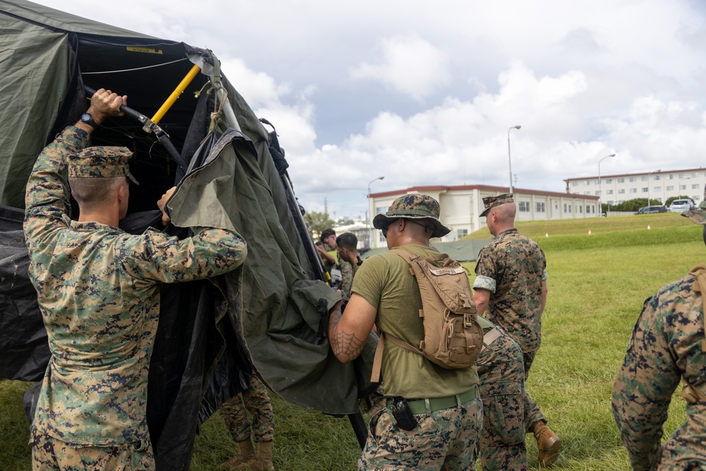 MWHS-1 Marines, Sailors set up expeditionary tactical air command center