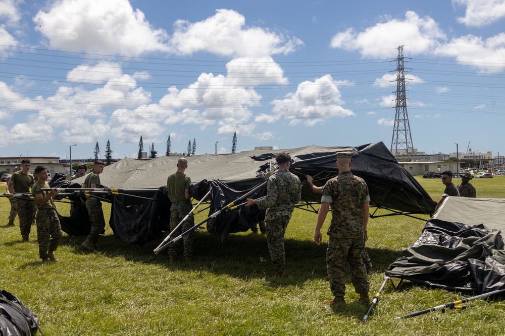 MWHS-1 Marines, Sailors set up expeditionary tactical air command center