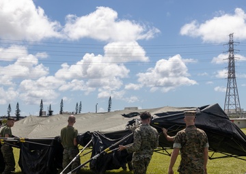 MWHS-1 Marines, Sailors set up expeditionary tactical air command center