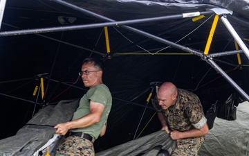 MWHS-1 Marines, Sailors set up expeditionary tactical air command center