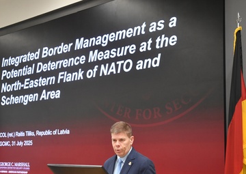 Latvia’s First Alumni Scholar Explores EU Border Security and Integrated Deterrence