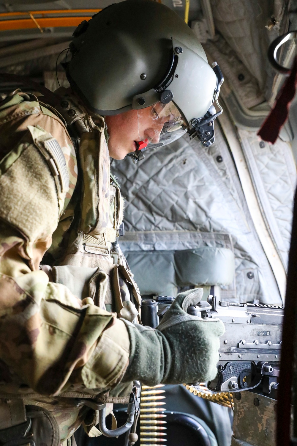 1st Armored Division CH-47 Chinook Crews Conduct Aerial Gunnery in Bulgaria