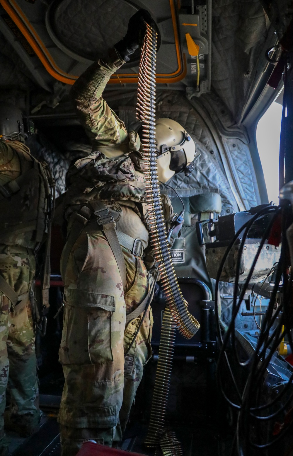 1st Armored Division CH-47 Chinook Crews Conduct Aerial Gunnery in Bulgaria