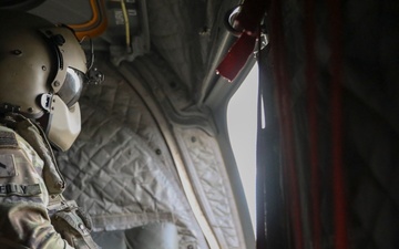 1st Armored Division CH - 47 Chinook Crews Conduct Aerial Gunnery in Bulgaria