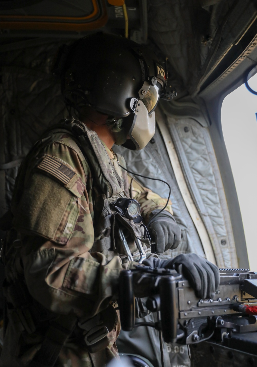 1st Armored Division CH-47 Chinook Crews Conduct Aerial Gunnery in Bulgaria