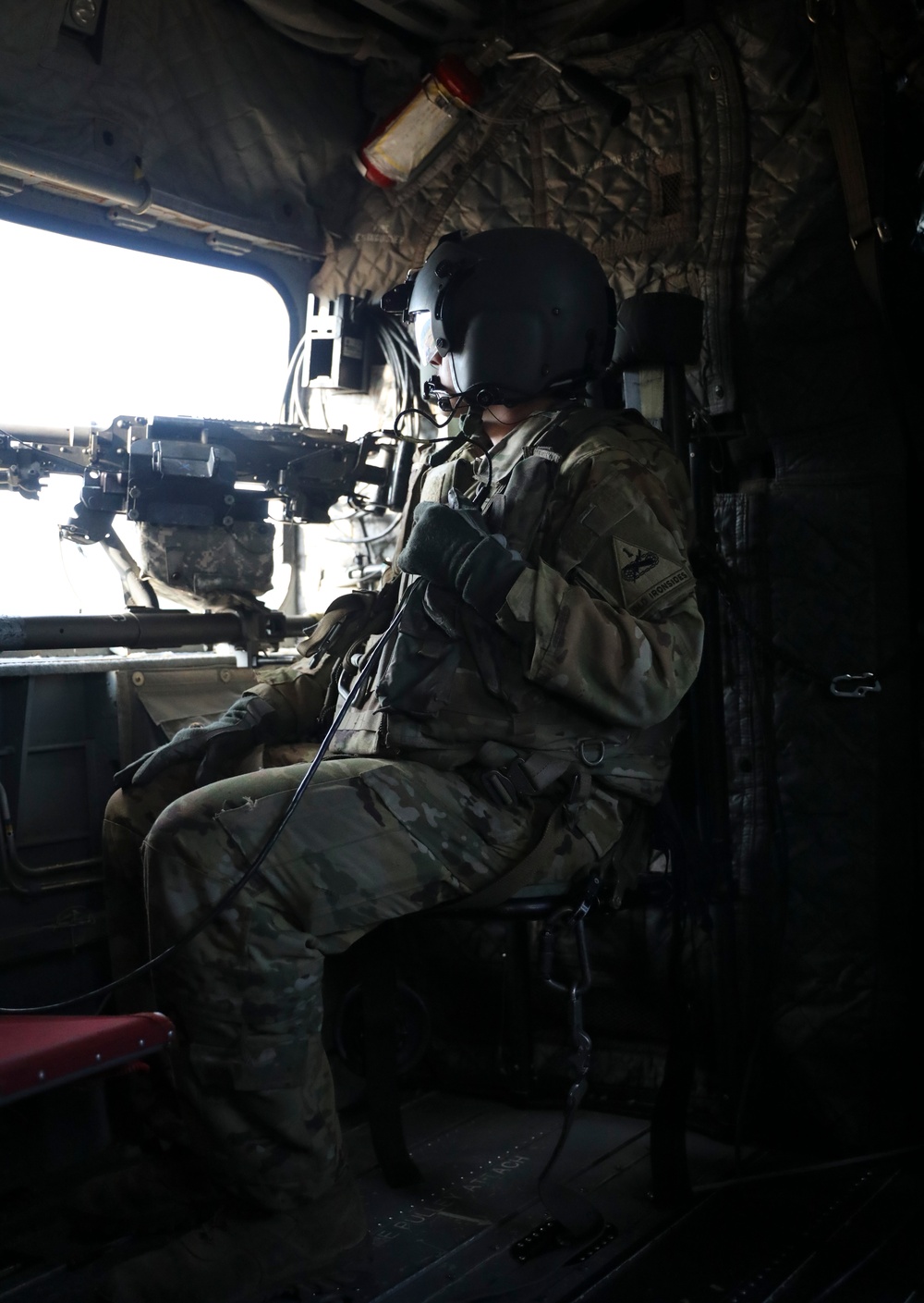 1st Armored Division CH-47 Chinook Crews Conduct Aerial Gunnery in Bulgaria