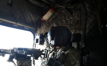 1st Armored Division CH-47 Chinook Crews Conduct Aerial Gunnery in Bulgaria